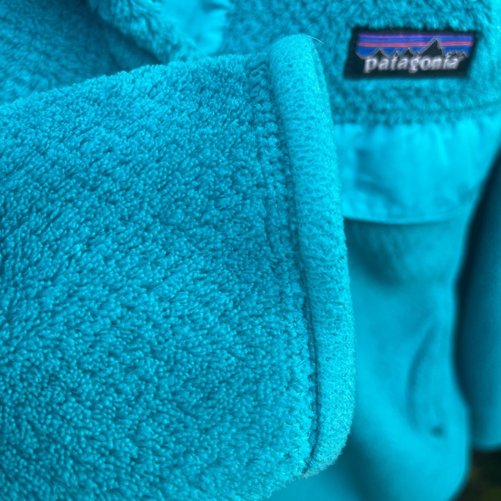 PATAGONIA Re-Tool Snap-T Epic Blue X-Dye Fleece Pullover Sweater Women’s Size M - Picture 9 of 12